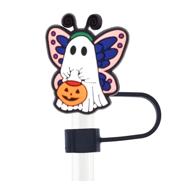 Cute Ghost Halloween Straw Topper - Picture 1 of 2